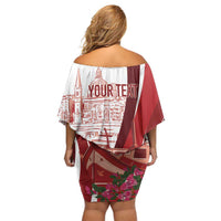 Inhobbok Malta Personalized Off Shoulder Short Dress Valetta Scenery