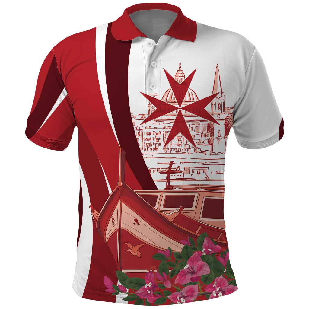 Inhobbok Malta Personalized Polo Shirt Valetta Scenery