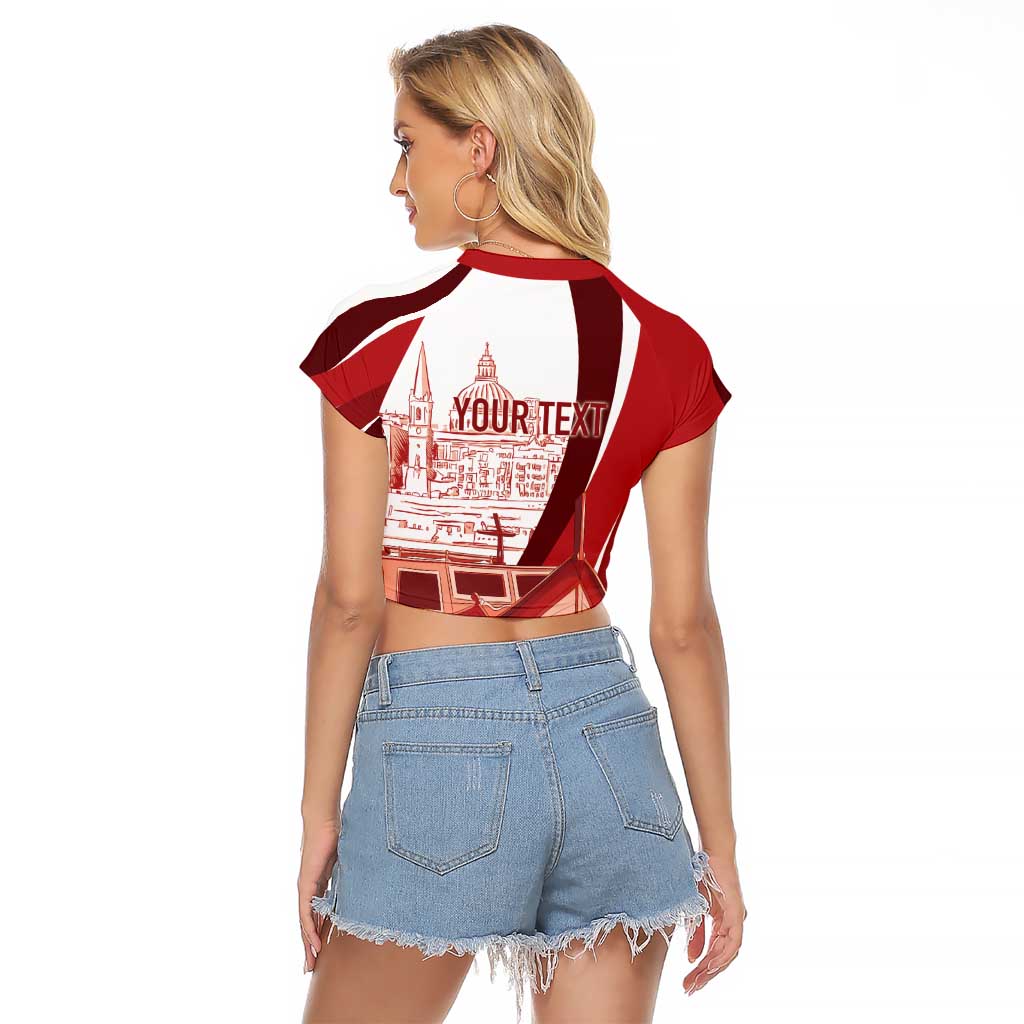 Inhobbok Malta Personalized Raglan Cropped T Shirt Valetta Scenery