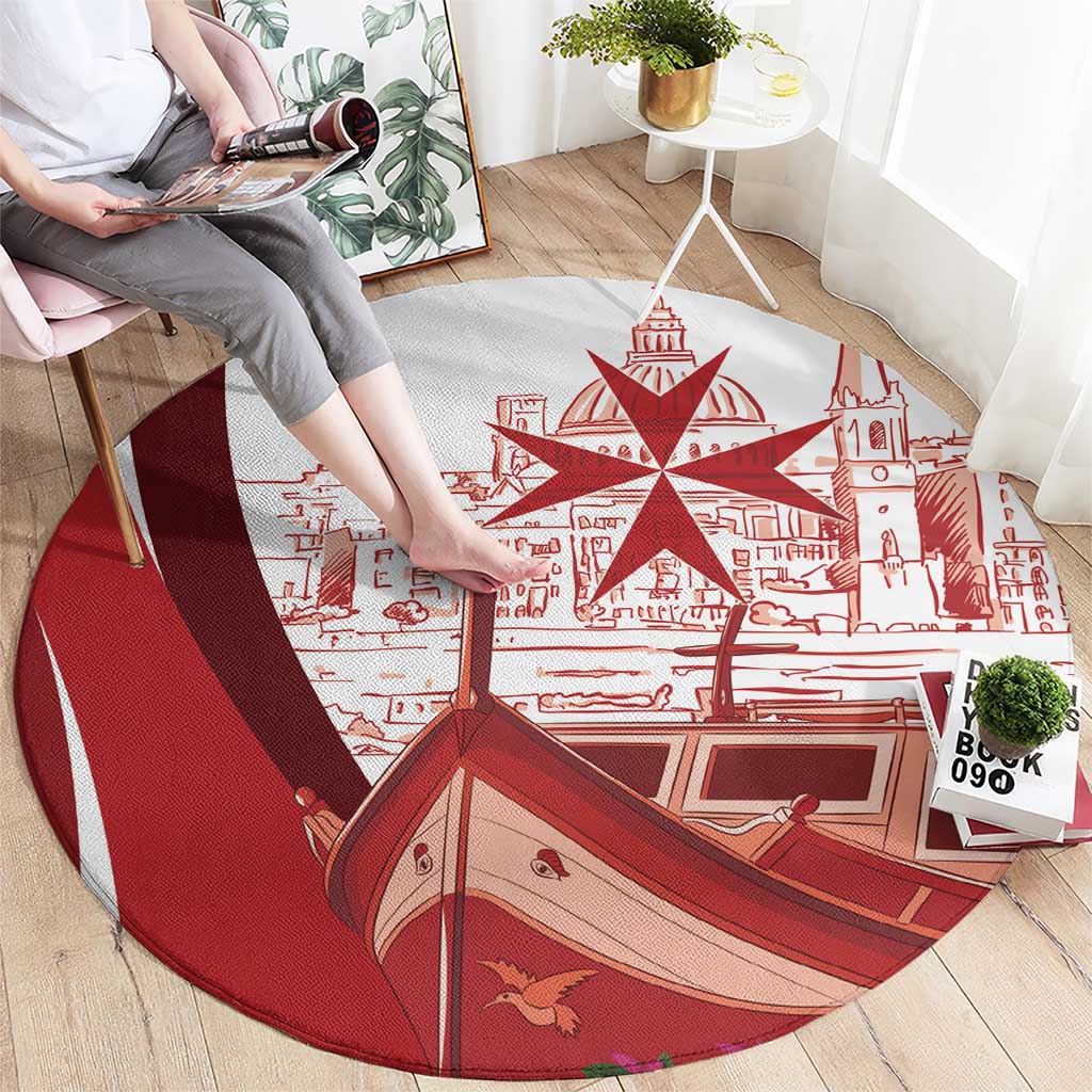 Inhobbok Malta Round Carpet Valetta Scenery