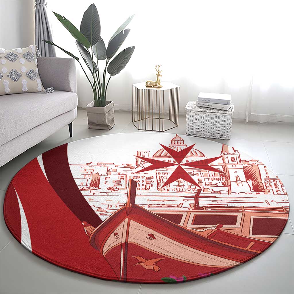 Inhobbok Malta Round Carpet Valetta Scenery