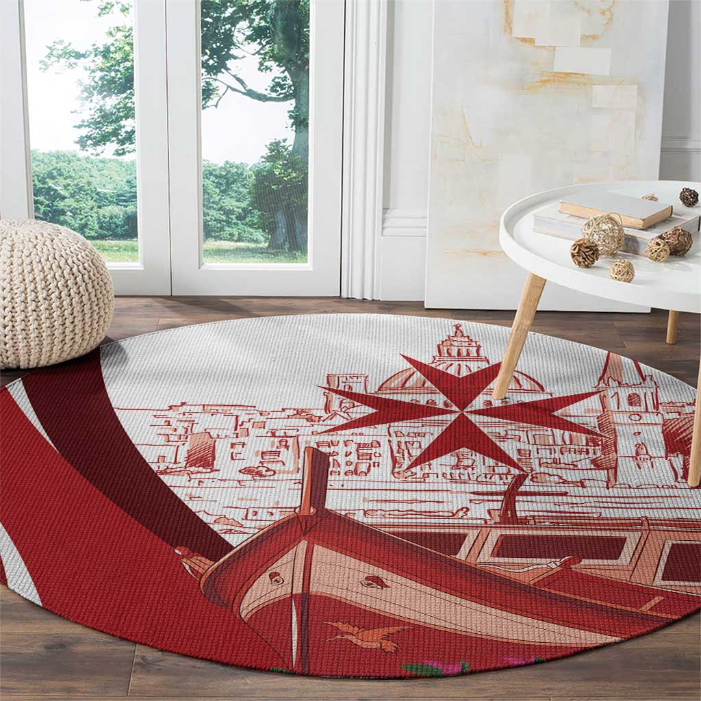 Inhobbok Malta Round Carpet Valetta Scenery