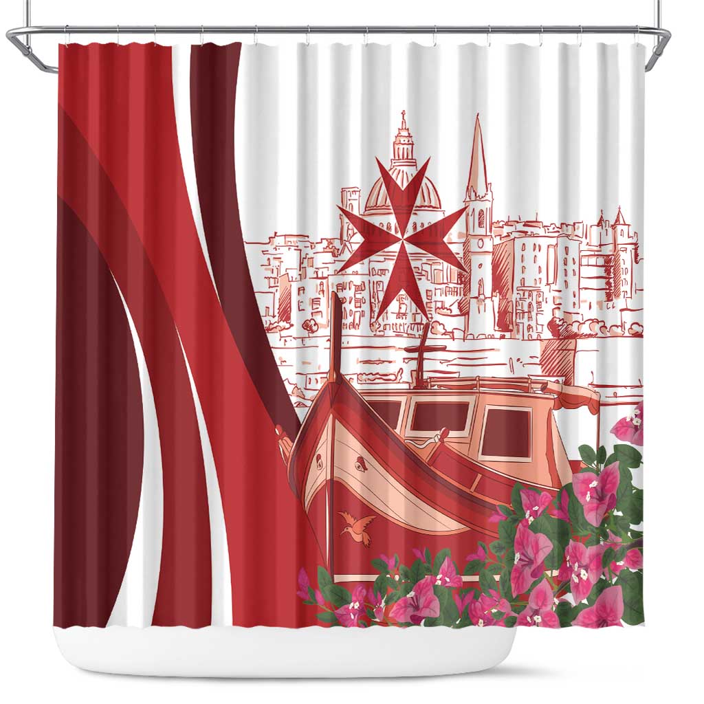 Inhobbok Malta Shower Curtain Valetta Scenery