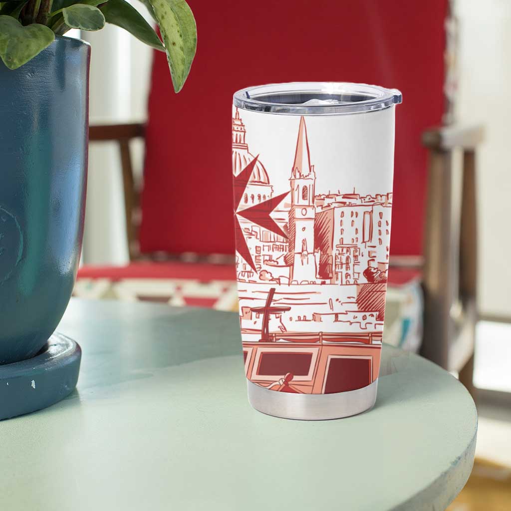Inhobbok Malta Personalized Tumbler Cup Valetta Scenery
