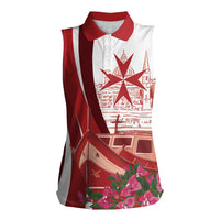 Inhobbok Malta Personalized Women Sleeveless Polo Shirt Valetta Scenery