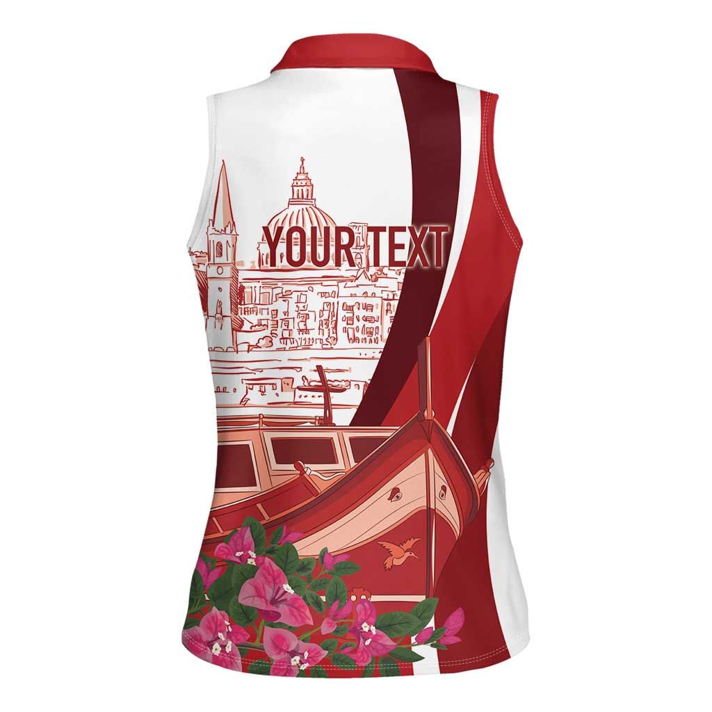 Inhobbok Malta Personalized Women Sleeveless Polo Shirt Valetta Scenery