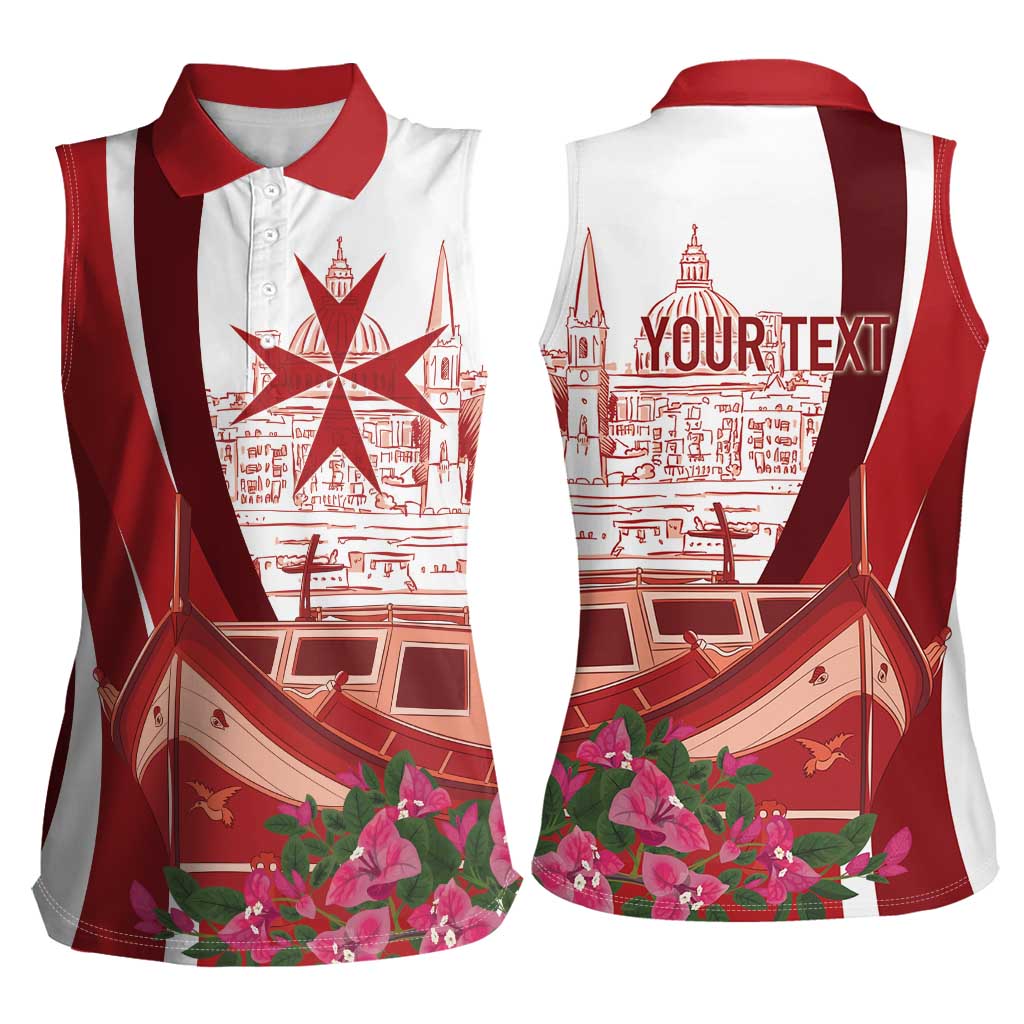 Inhobbok Malta Personalized Women Sleeveless Polo Shirt Valetta Scenery