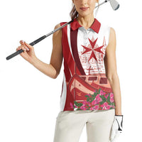 Inhobbok Malta Personalized Women Sleeveless Polo Shirt Valetta Scenery