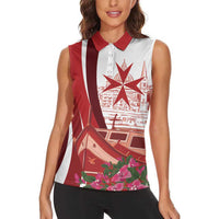 Inhobbok Malta Personalized Women Sleeveless Polo Shirt Valetta Scenery