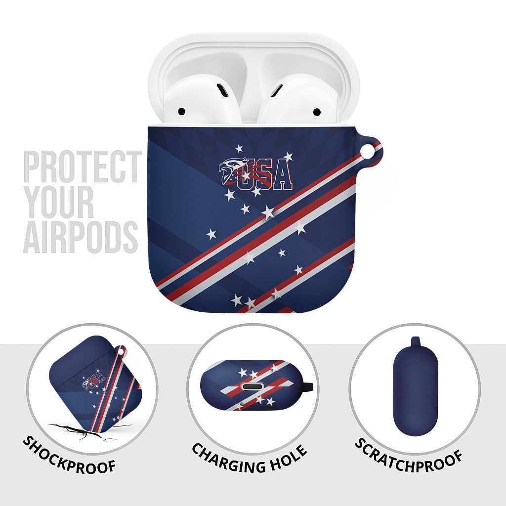 USA Rugby Stars Motif AirPods Case GO Eagles