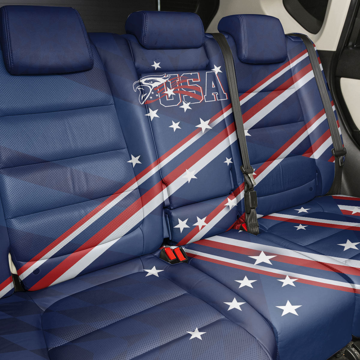 USA Rugby Stars Motif Back Car Seat Cover GO Eagles