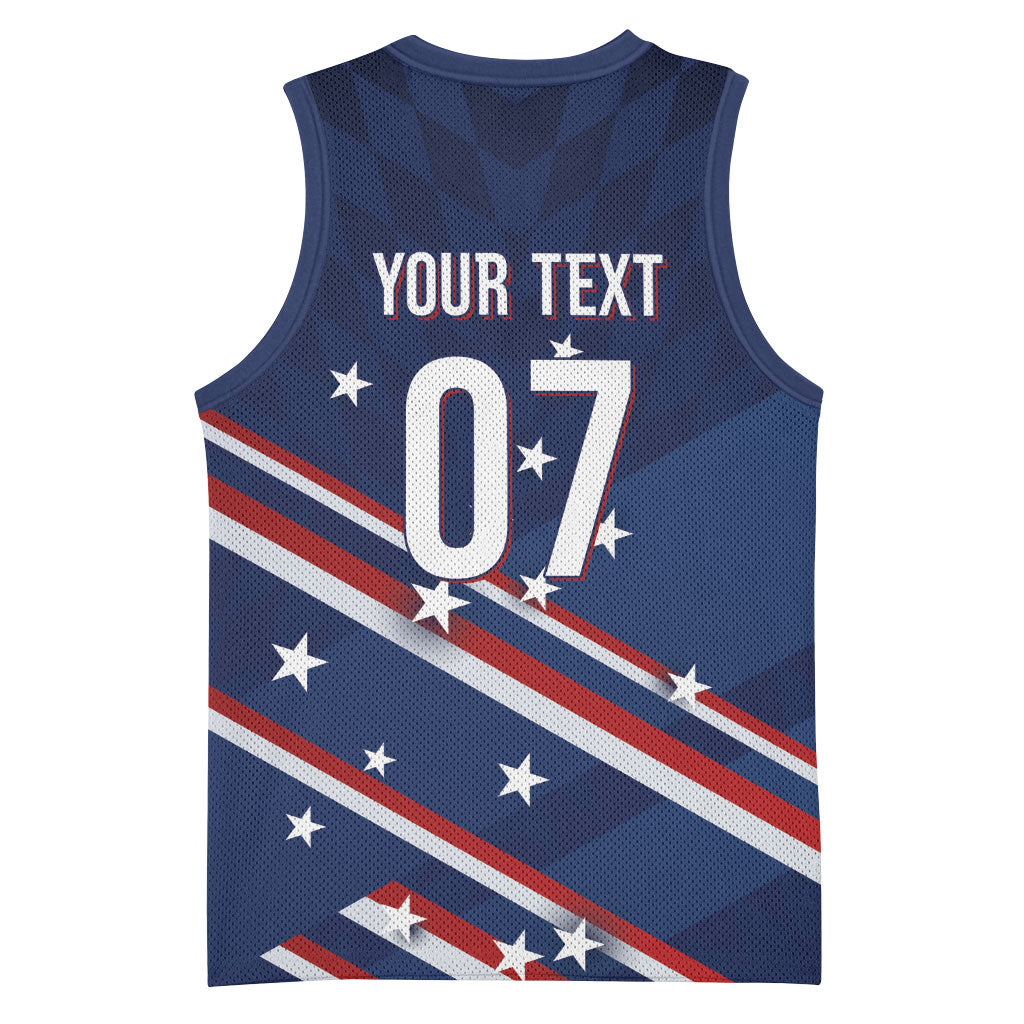 USA Custom Rugby Stars Motif Basketball Jersey GO Eagles