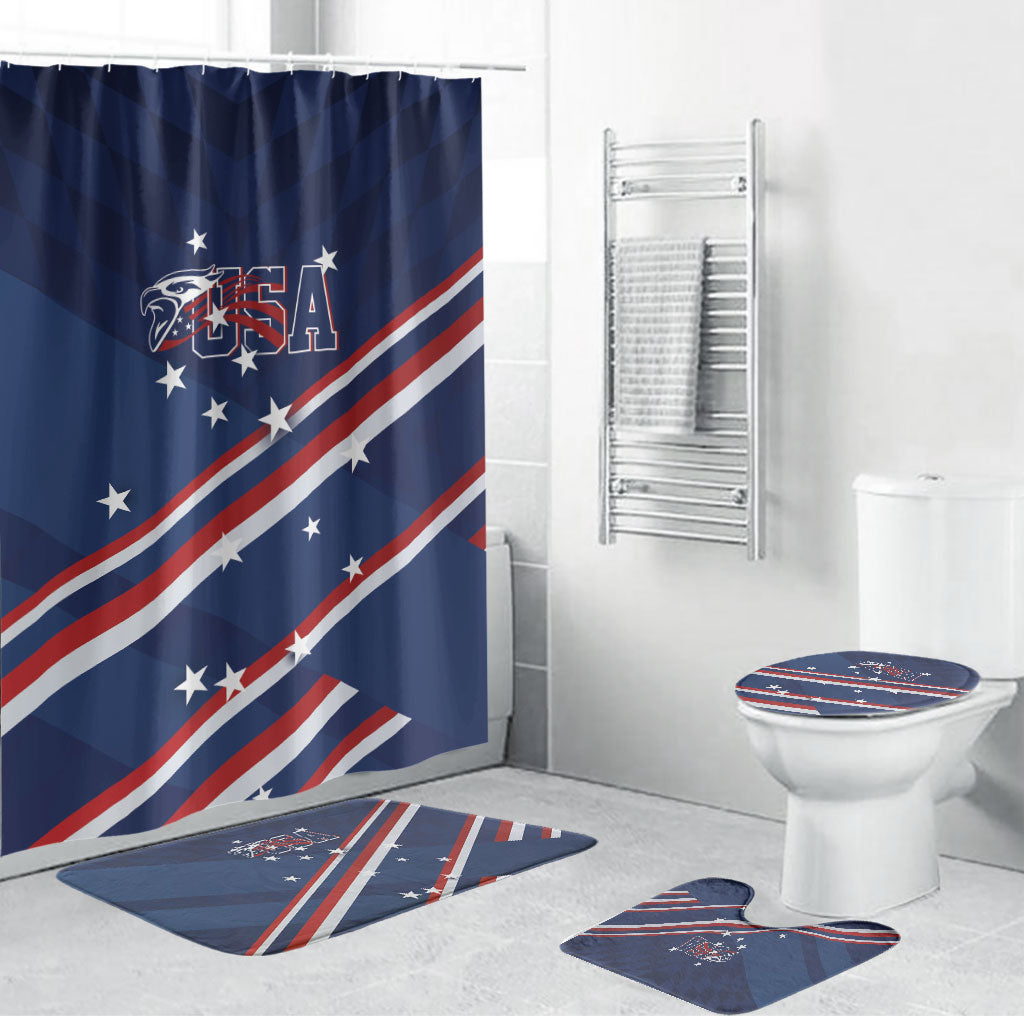 USA Rugby Stars Motif Bathroom Set GO Eagles
