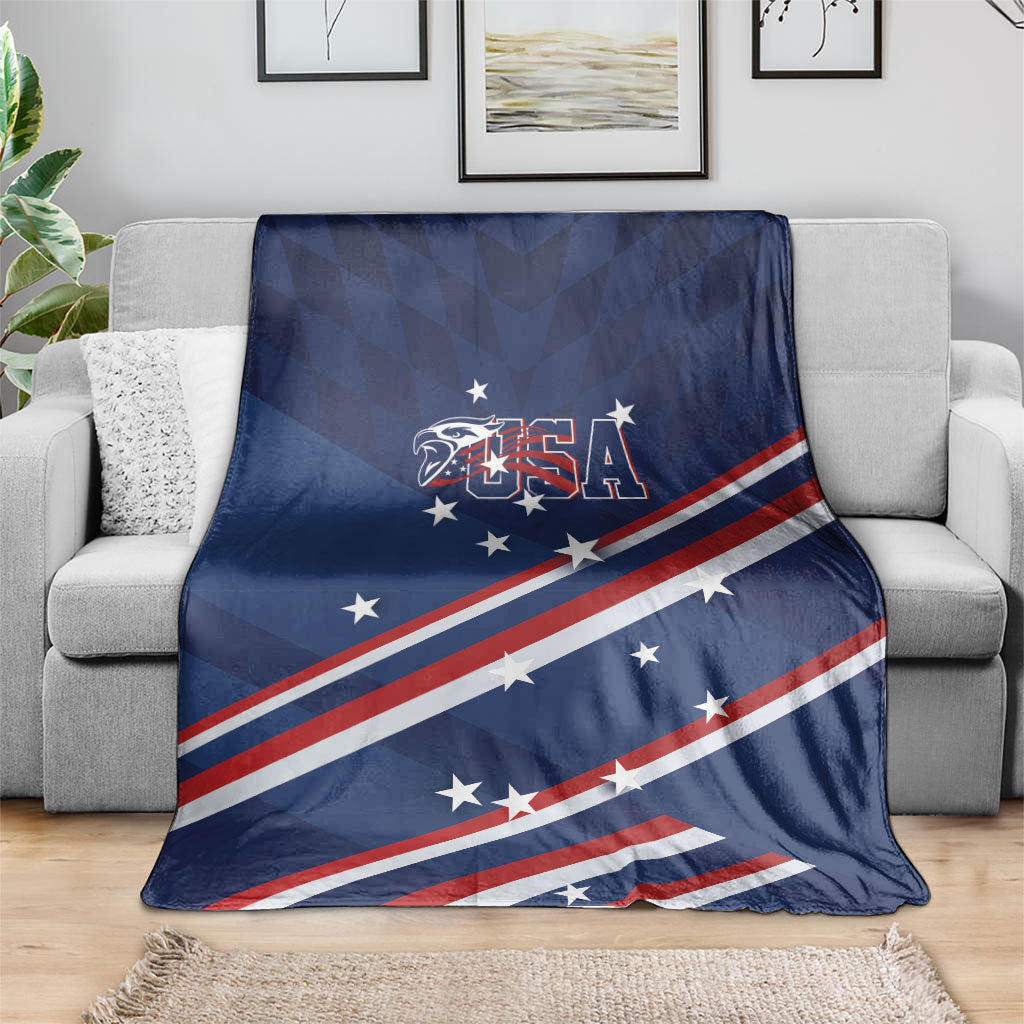 USA Rugby Stars Motif Blanket GO Eagles