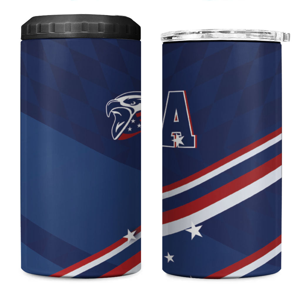 USA Rugby Stars Motif 4 in 1 Can Cooler Tumbler GO Eagles