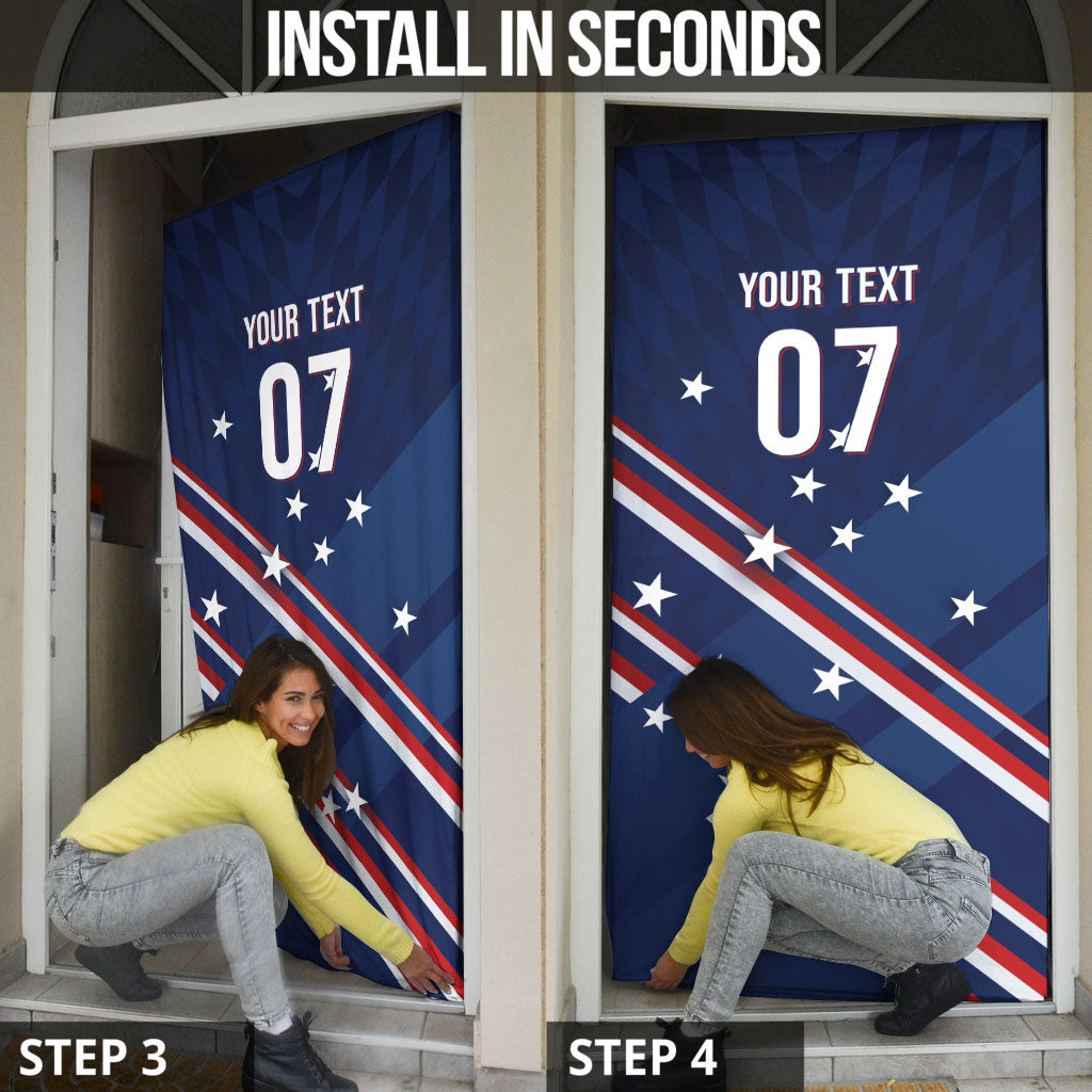 USA Custom Rugby Stars Motif Door Cover GO Eagles