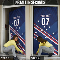 USA Custom Rugby Stars Motif Door Cover GO Eagles