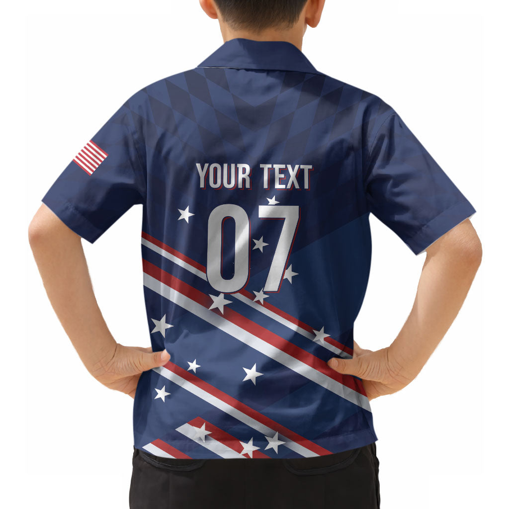 USA Custom Rugby Stars Motif Hawaiian Shirt GO Eagles