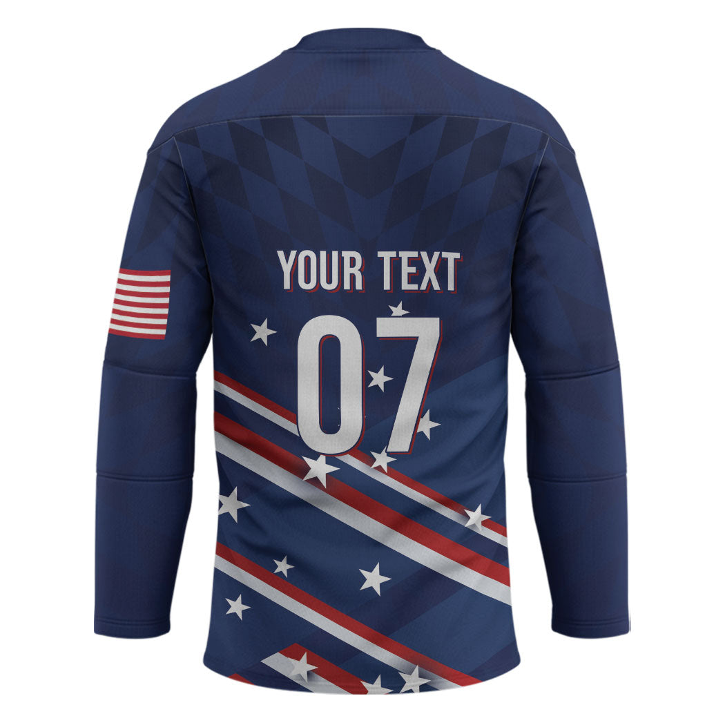 USA Custom Rugby Stars Motif Hockey Jersey GO Eagles