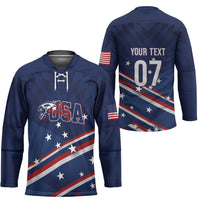 USA Custom Rugby Stars Motif Hockey Jersey GO Eagles