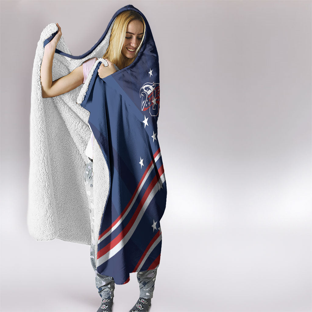 USA Rugby Stars Motif Hooded Blanket GO Eagles