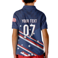 USA Custom Rugby Stars Motif Kid Polo Shirt GO Eagles