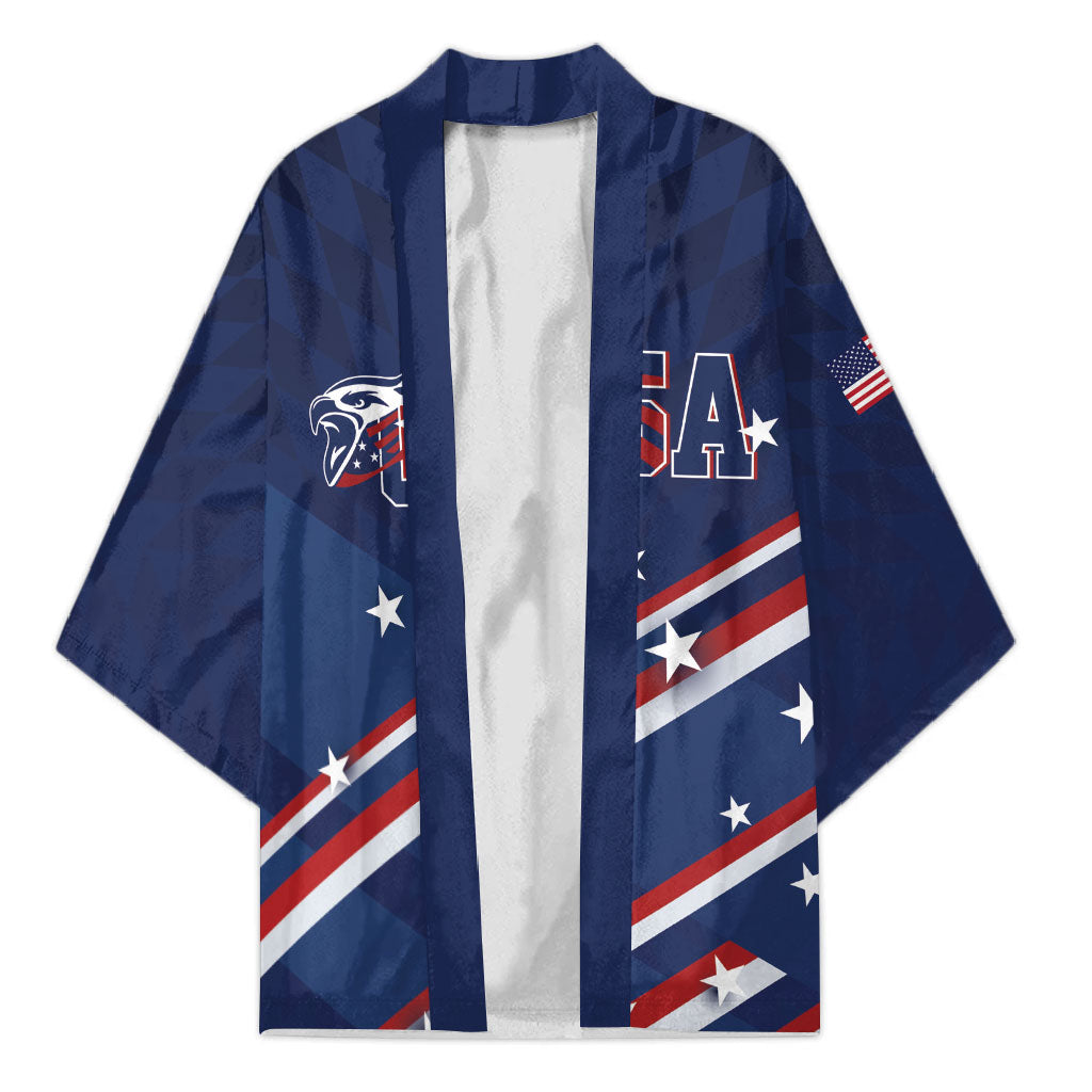 USA Custom Rugby Stars Motif Kimono GO Eagles