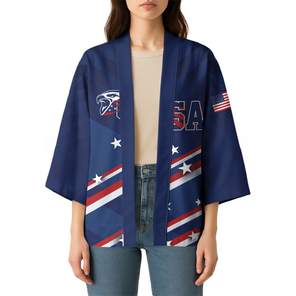 USA Custom Rugby Stars Motif Kimono GO Eagles