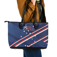 USA Rugby Stars Motif Leather Tote Bag GO Eagles