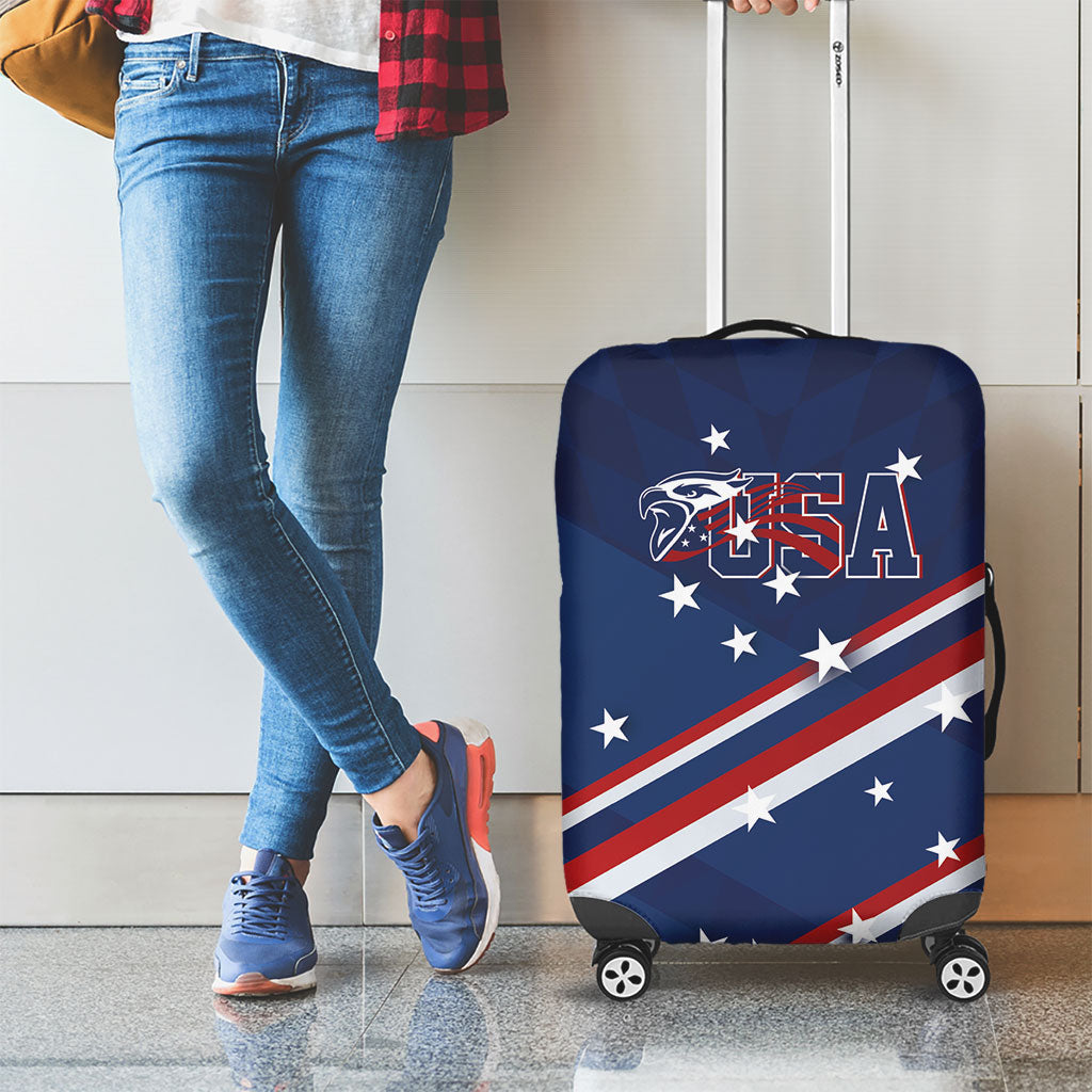 USA Rugby Stars Motif Luggage Cover GO Eagles
