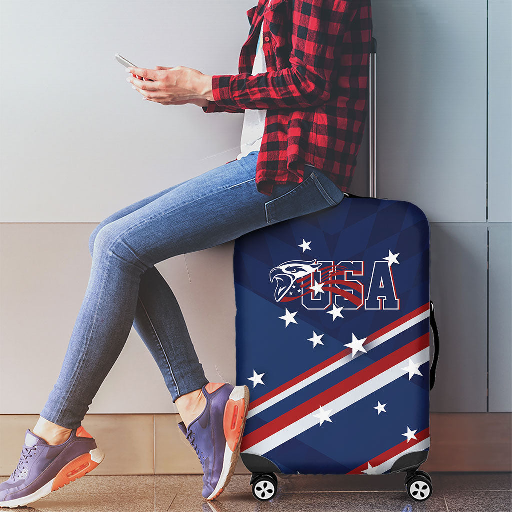 USA Rugby Stars Motif Luggage Cover GO Eagles