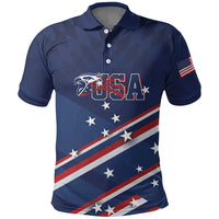 USA Custom Rugby Stars Motif Polo Shirt GO Eagles