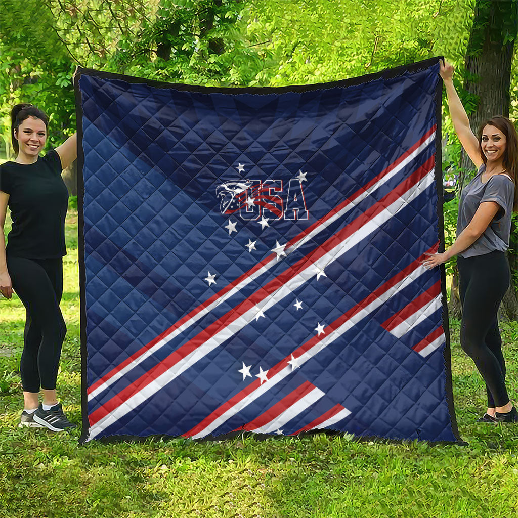 USA Rugby Stars Motif Quilt GO Eagles