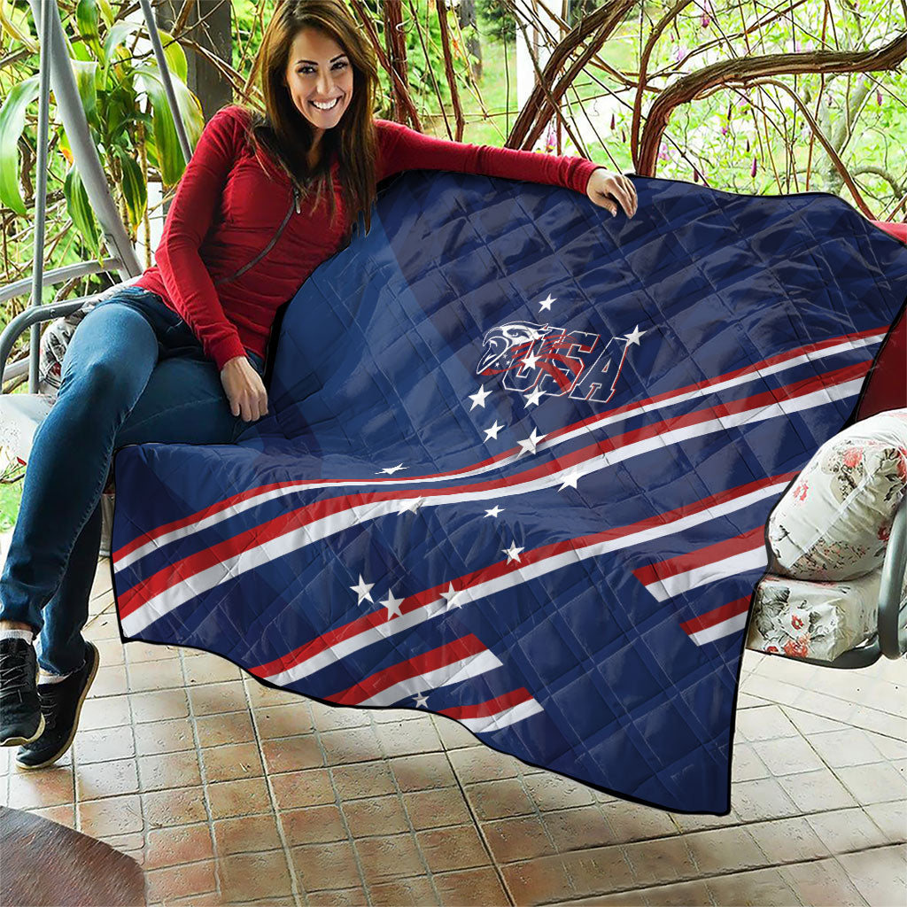 USA Rugby Stars Motif Quilt GO Eagles