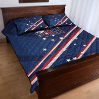 USA Rugby Stars Motif Quilt Bed Set GO Eagles
