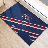 USA Rugby Stars Motif Rubber Doormat GO Eagles