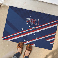 USA Rugby Stars Motif Rubber Doormat GO Eagles