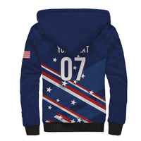 USA Custom Rugby Stars Motif Sherpa Hoodie GO Eagles
