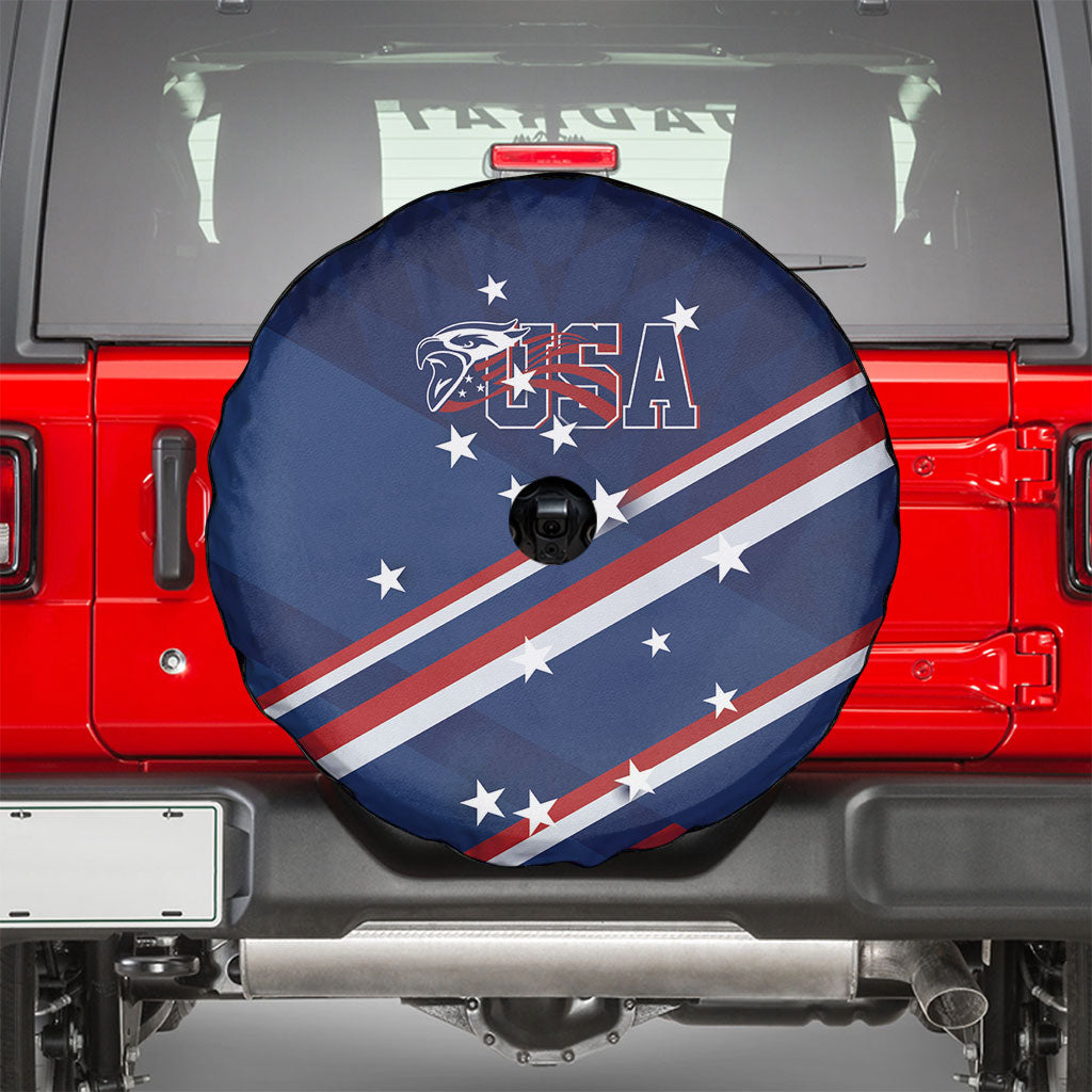 USA Rugby Stars Motif Spare Tire Cover GO Eagles