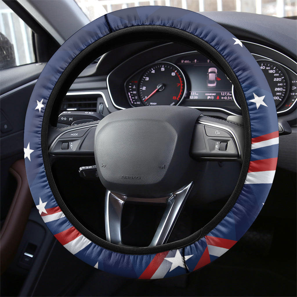 USA Rugby Stars Motif Steering Wheel Cover GO Eagles