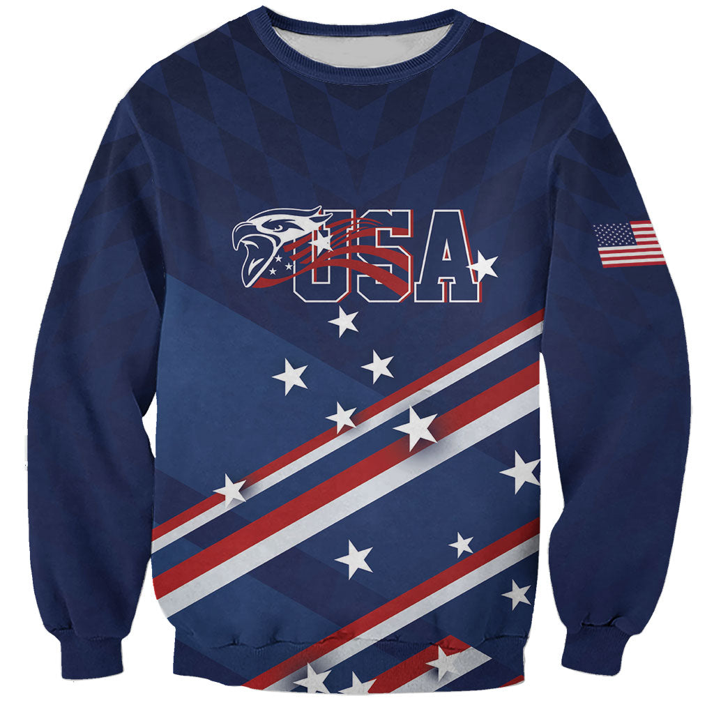 USA Custom Rugby Stars Motif Sweatshirt GO Eagles