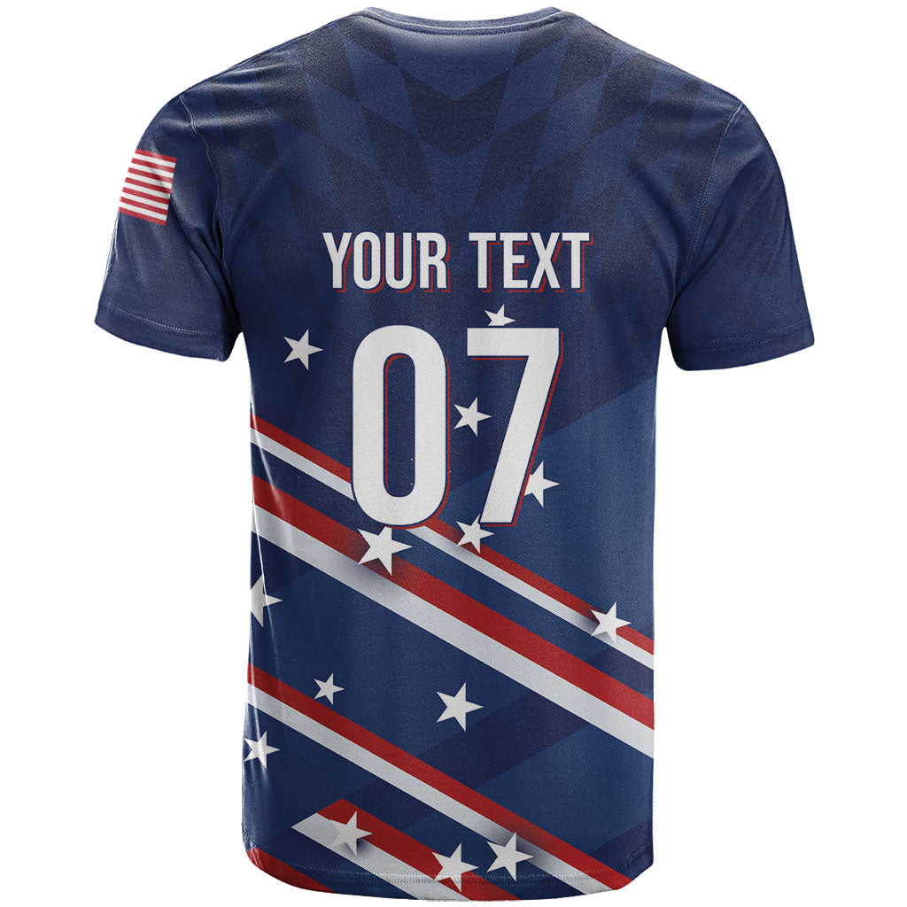 USA Custom Rugby Stars Motif T Shirt GO Eagles