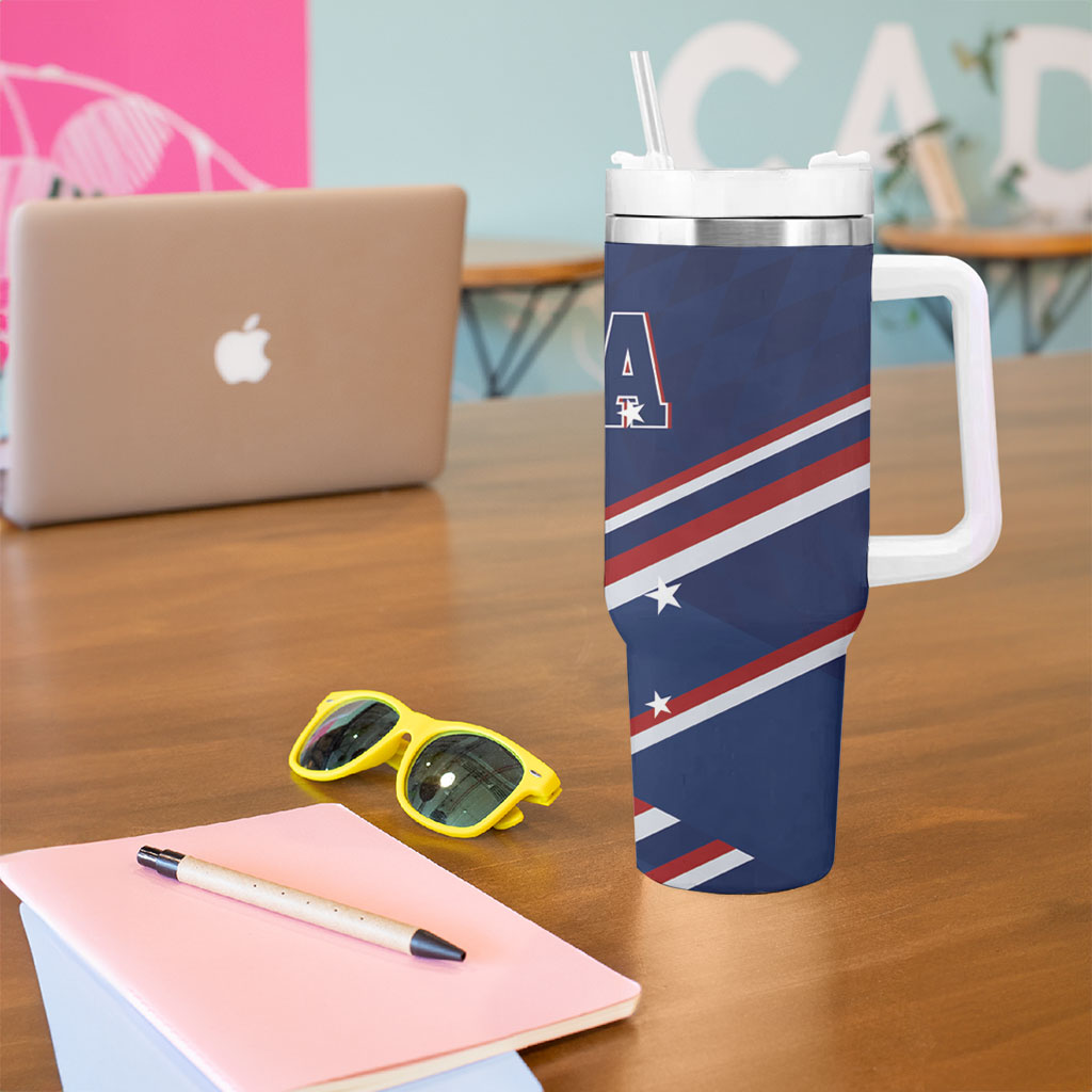 USA Rugby Stars Motif Tumbler With Handle GO Eagles