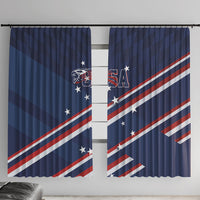 USA Rugby Stars Motif Window Curtain GO Eagles