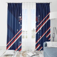 USA Rugby Stars Motif Window Curtain GO Eagles