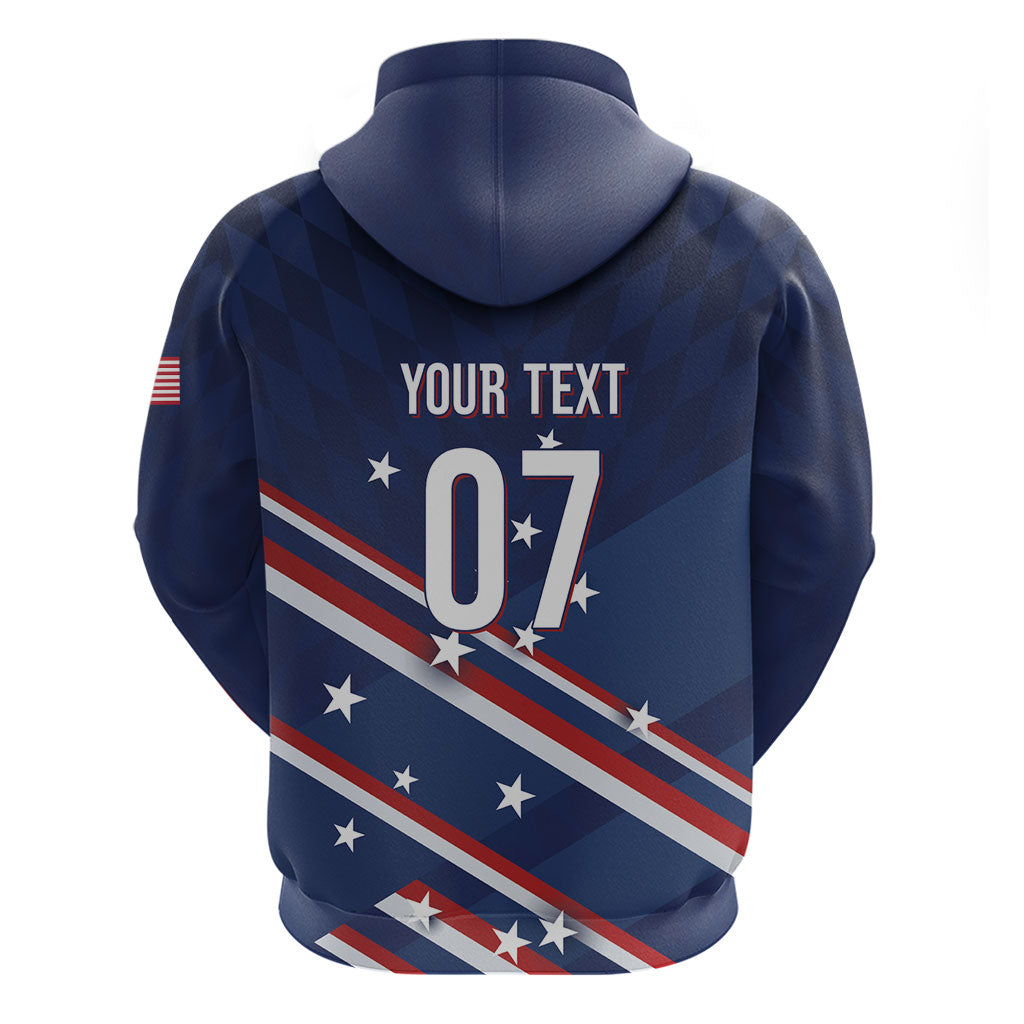 USA Custom Rugby Stars Motif Zip Hoodie GO Eagles
