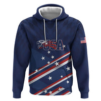 USA Custom Rugby Stars Motif Zip Hoodie GO Eagles