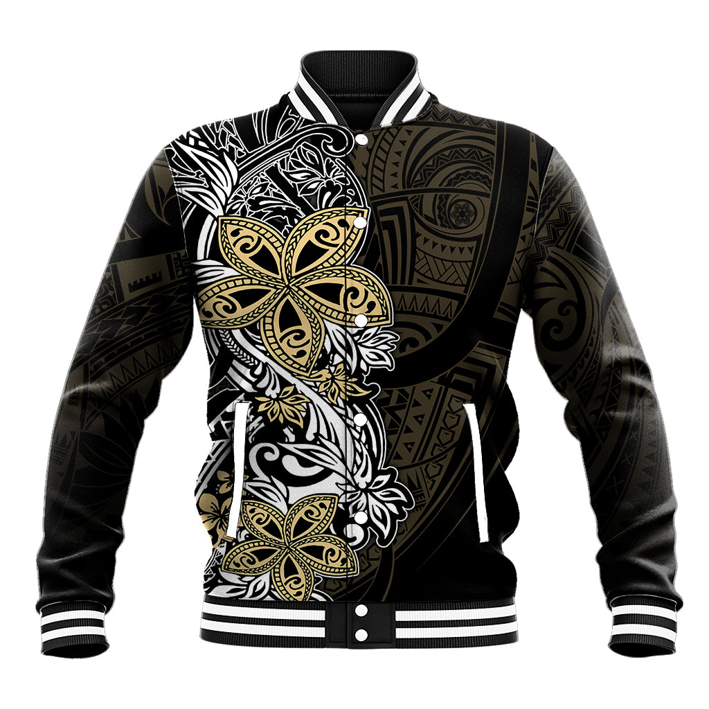 Polynesian Pride Baseball Jacket Tiare With Plumeria Mix Style LT7 - Wonder Print Shop