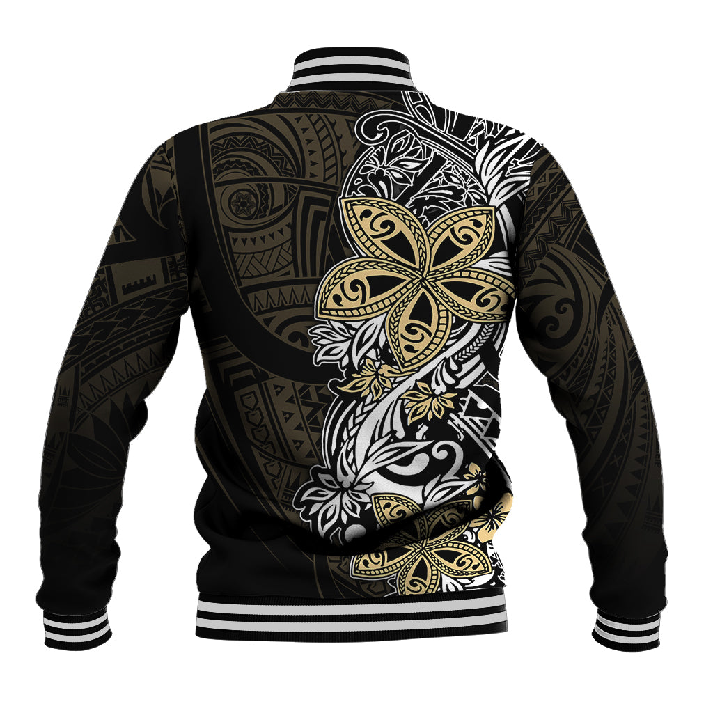 Polynesian Pride Baseball Jacket Tiare With Plumeria Mix Style LT7 - Wonder Print Shop