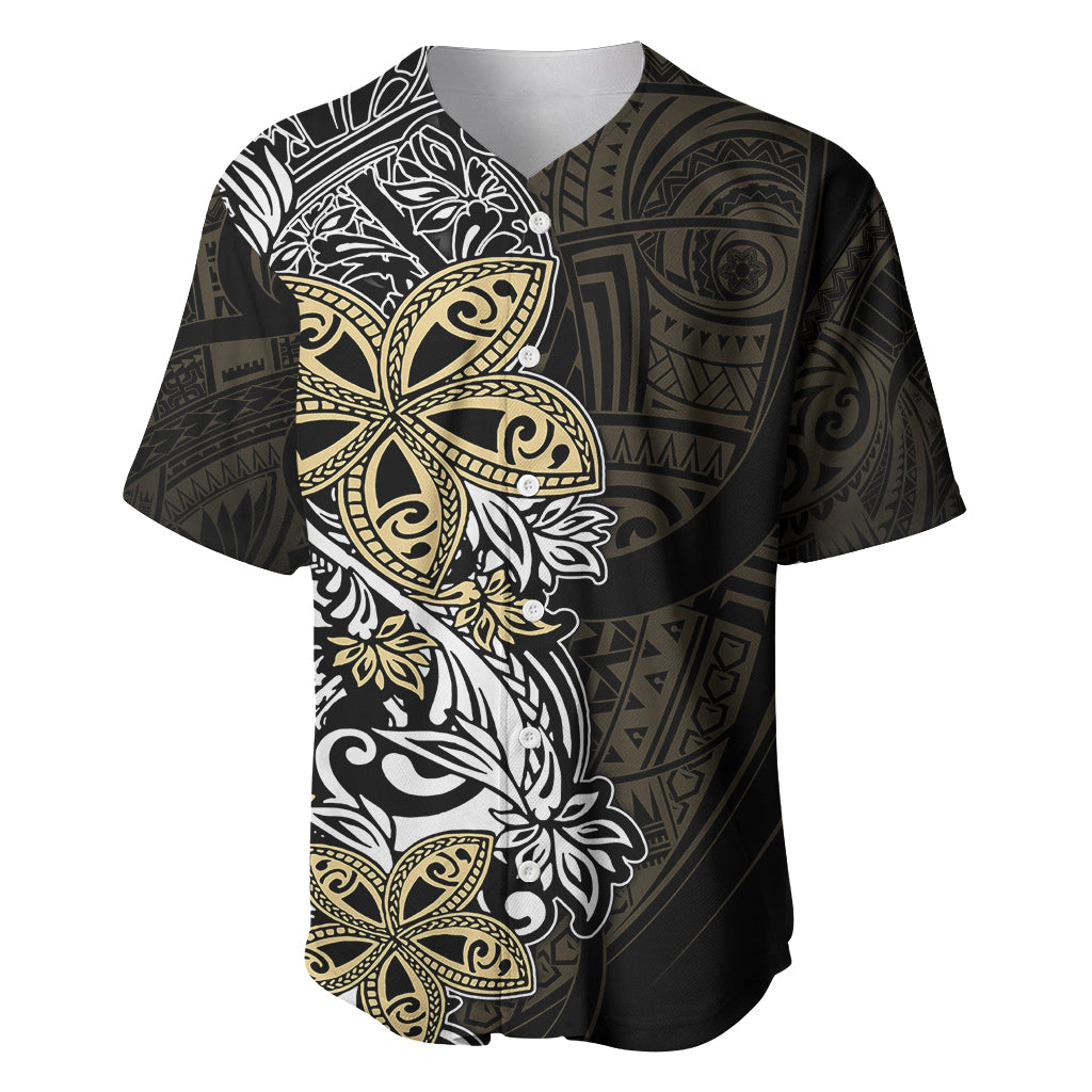 Polynesian Pride Baseball Jersey Tiare With Plumeria Mix Style LT7 - Wonder Print Shop
